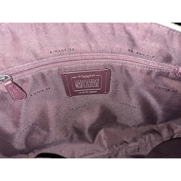 Prairie Satchel With Cross Stitch Floral Print Pebbled white leather with floral - Picture 10 of 12